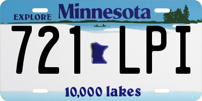 MN license plate 721LPI