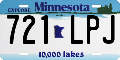 MN license plate 721LPJ