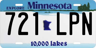 MN license plate 721LPN