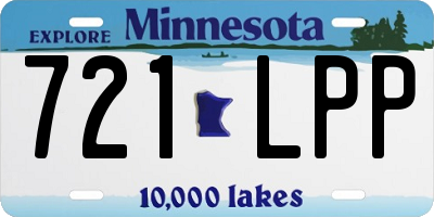 MN license plate 721LPP