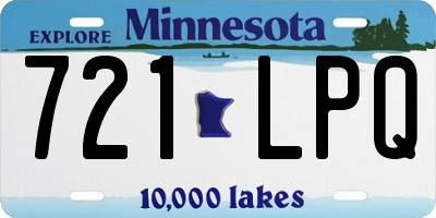 MN license plate 721LPQ