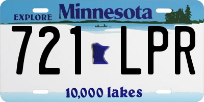 MN license plate 721LPR
