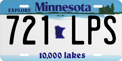 MN license plate 721LPS