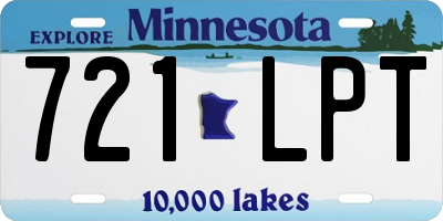 MN license plate 721LPT