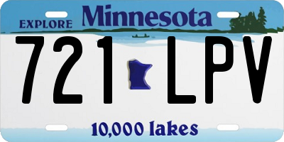MN license plate 721LPV