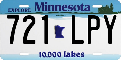 MN license plate 721LPY