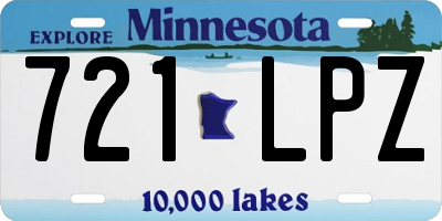 MN license plate 721LPZ