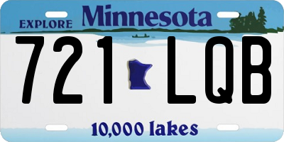 MN license plate 721LQB