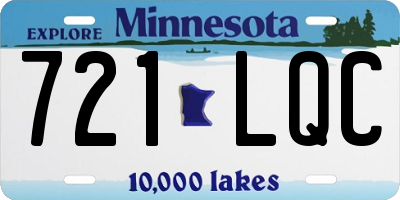 MN license plate 721LQC