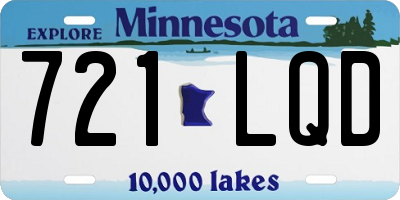 MN license plate 721LQD