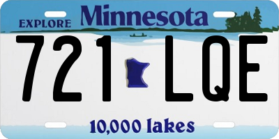 MN license plate 721LQE