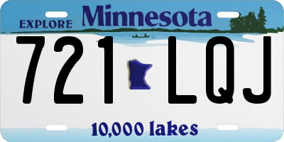 MN license plate 721LQJ