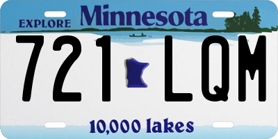 MN license plate 721LQM
