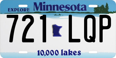 MN license plate 721LQP