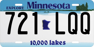MN license plate 721LQQ
