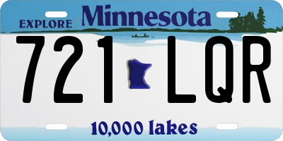 MN license plate 721LQR