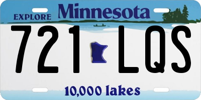 MN license plate 721LQS
