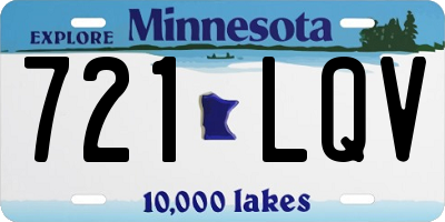 MN license plate 721LQV