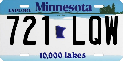 MN license plate 721LQW