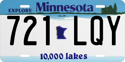 MN license plate 721LQY
