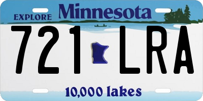 MN license plate 721LRA