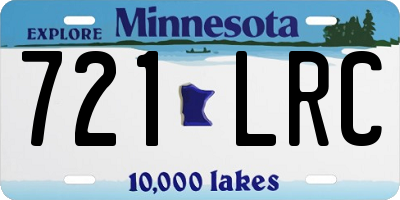 MN license plate 721LRC