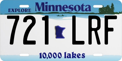 MN license plate 721LRF