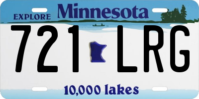 MN license plate 721LRG