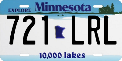 MN license plate 721LRL