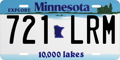 MN license plate 721LRM