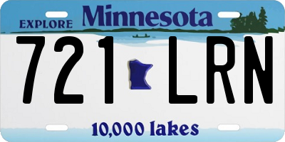 MN license plate 721LRN