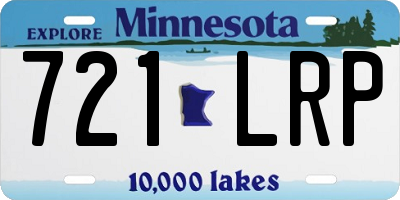 MN license plate 721LRP