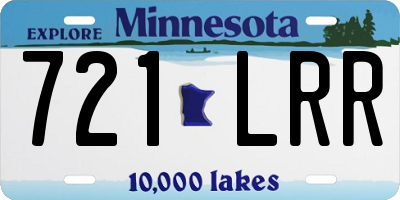 MN license plate 721LRR