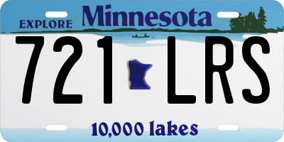 MN license plate 721LRS
