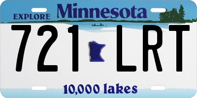 MN license plate 721LRT