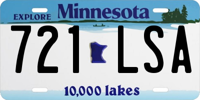 MN license plate 721LSA