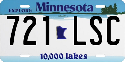 MN license plate 721LSC
