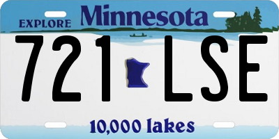 MN license plate 721LSE