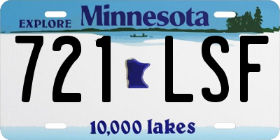 MN license plate 721LSF