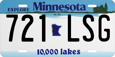 MN license plate 721LSG