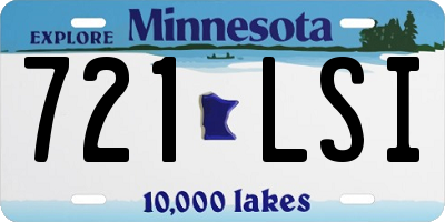 MN license plate 721LSI