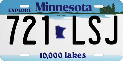 MN license plate 721LSJ