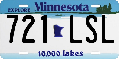 MN license plate 721LSL