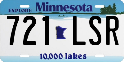 MN license plate 721LSR
