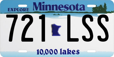 MN license plate 721LSS