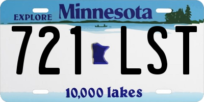 MN license plate 721LST