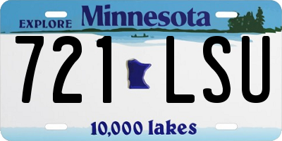 MN license plate 721LSU