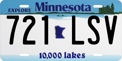 MN license plate 721LSV