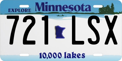 MN license plate 721LSX