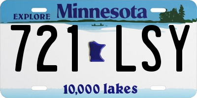 MN license plate 721LSY